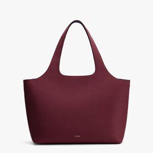 Cuyana Leather System  Tote 13 inch & Adjustable Strap Cherry